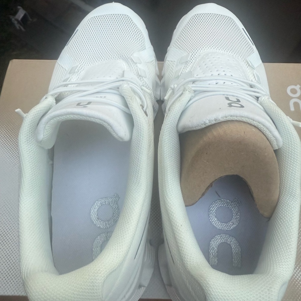On Running Cream Athletic Shoes - Picture 8 of 9